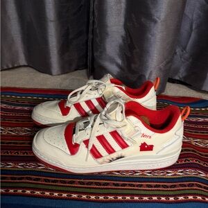 Adidas Home Alone Forum Low Red and White Men's Sneakers
